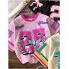 image:imageSOLY HUX Toddler Girls Summer Tops 3 Packs T Shirts Novelty Number Graphic Tees Cute ClothesBeige Pink Black