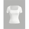 image:imageSOLY HUX Womens 3 Piece Square Neck T Shirts Summer Short Sleeve Fitted Dressy Casual TopsMulti