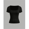 image:imageSOLY HUX Womens 3 Piece Square Neck T Shirts Summer Short Sleeve Fitted Dressy Casual TopsMulti