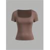 image:imageSOLY HUX Womens 3 Piece Square Neck T Shirts Summer Short Sleeve Fitted Dressy Casual TopsMulti