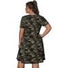 image:imageSOLY HUX Womens Plus Size Camo Print V Neck Short Sleeve Casual T Shirt DressMulticoloured