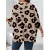 image:imageSOLY HUX Womens Plus Size Camo T Shirt Crewneck 34 Sleeve Oversized Tees Casual Summer TopsBeige Leopard