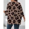 image:imageSOLY HUX Womens Plus Size Camo T Shirt Crewneck 34 Sleeve Oversized Tees Casual Summer TopsMulticolor Leopard