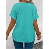 image:imageSOLY HUX Womens Plus Size Short Sleeve T Shirts V Neck Heart Graphic Summer Tee TopsBlue Leopard