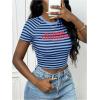 image:imageSOLY HUX Womens Striped Graphic Cropped T Shirts Y2k Short Sleeve Fitted Tee TopsBlue Letter