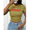 image:imageSOLY HUX Womens Striped Graphic Cropped T Shirts Y2k Short Sleeve Fitted Tee TopsYellow Striped
