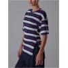 image:imageSOLY HUX Womens Striped T Shirt Short Sleeve Split Asymmetrical Hem Tee Casual Summer TopsBlue Striped