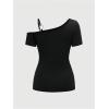 image:imageSOLY HUX Womens Y2K Gothic Tops Off The Shoulder Graphic Tees Short Sleeve Vintage T Shirt Emo Grunge Alt ClothesBlack Graphic