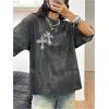 image:imageSOLY HUX Womens Y2k Gothic Rhinestone T Shirt Graphic Tees Half Sleeve Oversized Vintage Streetwear Summer TopsGrey Cross