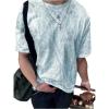 image:imageSOLY HUX Mens Camo T Shirt Short Sleeve Maple Leaf Print Vintage Tees Summer Tops StreetwearLight Blue Maple Leaf