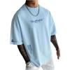 image:imageSOLY HUX Mens Summer Letter Graphic Tees Casual Short Sleeve Crew Neck T ShirtsLight Blue
