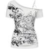 image:imageSOLY HUX Womens Y2K Gothic Tops Off The Shoulder Graphic Tees Short Sleeve Vintage T Shirt Emo Grunge Alt ClothesWhite Graphic