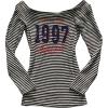 image:imageSOLY HUX Womens Y2k Striped Shirts Long Sleeve Graphic T Shirts Vintage Streetwear Grunge Clothes Black Striped XSmall