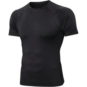 image:imageSOLY HUX Mens Athletic TShirts Short Sleeve Crew Neck Fitted Sports Gym Tees Workout TopsPure Black