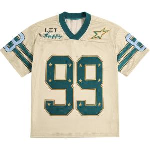 image:imageSOLY HUX Mens Jersey Y2k Baggy Shirts Graphic Tees Oversized V Neck Tshirts Summer TopsBeige Teal Blue Graphic