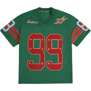 image:imageSOLY HUX Mens Jersey Y2k Baggy Shirts Graphic Tees Oversized V Neck Tshirts Summer TopsDark Green Red Graphic