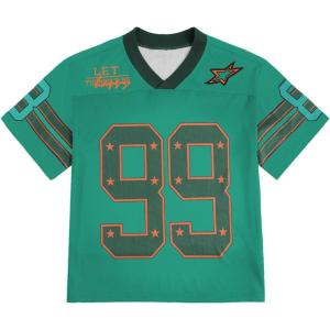 image:imageSOLY HUX Mens Jersey Y2k Baggy Shirts Graphic Tees Oversized V Neck Tshirts Summer TopsEmerald Lake Green