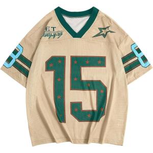 image:imageSOLY HUX Mens Jersey Y2k Baggy Shirts Graphic Tees Oversized V Neck Tshirts Summer TopsKhaki 15