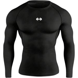 image:imageSOLY HUX Mens Workout Shirts Graphic Print Long Sleeve Athletic T Shirt Crew Neck Casual Sports Running Gym TopsBlack