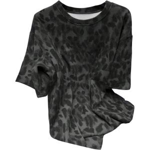 image:imageSOLY HUX Womens Leopard T Shirt Cheetah Print Short Sleeve Tee Summer Streetwear Casual TopsBlack Leopard