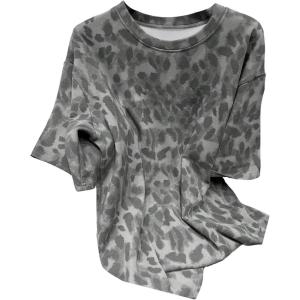 image:imageSOLY HUX Womens Leopard T Shirt Cheetah Print Short Sleeve Tee Summer Streetwear Casual TopsGrey Leopard