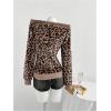 image:imageSOLY HUX Leopard Print Zip Up Hoodies for Women Cheetah Fleece Sweatshirts Fitted Jacket Y2K Hoodies for Teen GirlsBrown Leopard