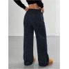 image:imageSOLY HUX Wide Leg Jeans for Women Leopard Print Y2K Pants Elastic Waist Baggy Casual Loose Trousers with PocketsDark Blue