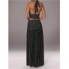 image:imageSOLY HUX Womens 2 Piece Skirt Sets Polka Dots Halter Crop Tops and Maxi Skirt Party Going Out OutfitsBlack Polka Dots