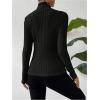 image:imageSOLY HUX Womens Cut Out T Shirt Criss Cross Long Sleeve Slim Fitted Tee Knit Casual Fall TopsPure Black