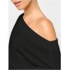 image:imageSOLY HUX Womens Off The Shoulder Tops Elegant Long Sleeve Evening Party T ShirtsPlain Black