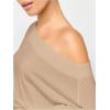 image:imageSOLY HUX Womens Off The Shoulder Tops Elegant Long Sleeve Evening Party T ShirtsPure Beige