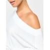 image:imageSOLY HUX Womens Off The Shoulder Tops Elegant Long Sleeve Evening Party T ShirtsPure White