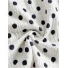 image:imageSOLY HUX Womens One Shoulder Sleeveless Ruched Romper Wide Leg Summer Vacation Going Out Short JumpsuitBlack and White Polka Dots