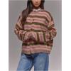 image:imageSOLY HUX Womens Striped Cardigan Sweater Color Block Button Down Long Sleeve Drop Shoulder Oversized CardigansApricot Striped