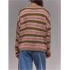 image:imageSOLY HUX Womens Striped Cardigan Sweater Color Block Button Down Long Sleeve Drop Shoulder Oversized CardigansApricot Striped
