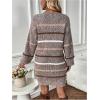 image:imageSOLY HUX Womens Striped Sweater Dress Long Sleeve Crew Neck Knit Fall Winter DressesMulticolor Striped