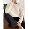 image:imageSOLY HUX Womens Sweaters Bowknot Backless Long Sleeve Knit Pullover Tops Fall ClothesApricot Bows