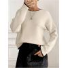 image:imageSOLY HUX Womens Sweaters Bowknot Backless Long Sleeve Knit Pullover Tops Fall ClothesApricot Bows