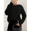 image:imageSOLY HUX Womens Sweaters Bowknot Backless Long Sleeve Knit Pullover Tops Fall ClothesBlack Bows