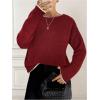 image:imageSOLY HUX Womens Sweaters Bowknot Backless Long Sleeve Knit Pullover Tops Fall ClothesBurgundy Bows