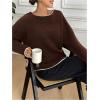 image:imageSOLY HUX Womens Sweaters Bowknot Backless Long Sleeve Knit Pullover Tops Fall ClothesCoffee Brown