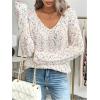 image:imageSOLY HUX Womens Sweaters Rainbow Pom V Neck Long Sleeve Knit Fall Trendy Pullover Sweater TopsMulticolor