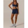 image:imageSOLY HUX Womens Tracksuit 2 Piece Outfits Polka Dots Crop Tank Tops and High Waisted Biker Shorts Workout SetsDark Blue