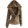 image:imageSOLY HUX Leopard Print Zip Up Hoodies for Women Cheetah Fleece Sweatshirts Fitted Jacket Y2K Hoodies for Teen GirlsBrown Cheetah