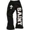 image:imageSOLY HUX Womens Graphic Sweatpants Y2k Gothic Elastic High Waisted Baggy Wide Leg Pants StreetwearBlack Letter