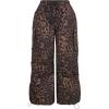 image:imageSOLY HUX Womens Plus Size Leopard Cargo Pants Y2k Cheetah Print Drawstring High Waisted Baggy Wide Leg Parachute PantsMulticolor Leopard
