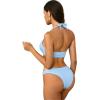 image:imageSOLY HUX Womens Halter Bikini Set V Neck Ring Linked Bathing Suit Summer Beach Two Piece SwimsuitSolid Light Blue