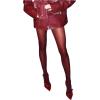 image:imageSOLY HUX Womens High Waisted See Through Tights Party Club Stockings PantyhoseSolid Burgundy
