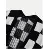 image:imageSOLY HUX Womens Long Sleeve Oversized Sweater Checkered Cardigan Open Front Outerwear TopsBlack and White