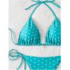 image:imageSOLY HUX Womens Polka Dots Print Bathing Suit Halter Triangle Tie Side Bikini Sets Two Piece SwimsuitBlue Polka Dots Print